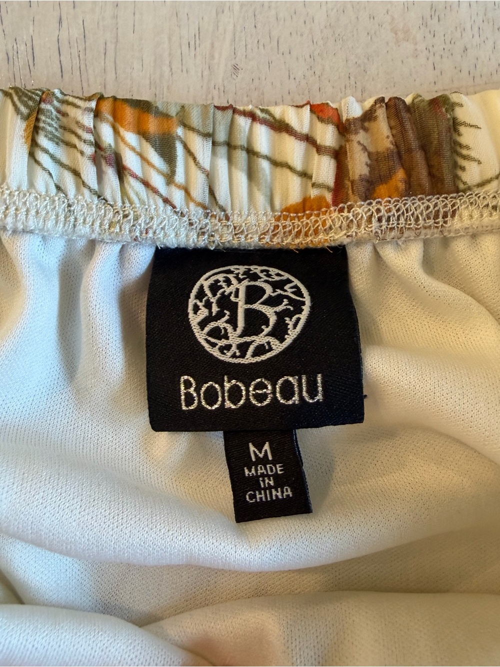 bobeau Cream Tiered Floral Maxi Skirt with Rust and Mustard Accents - Picture 2 of 2